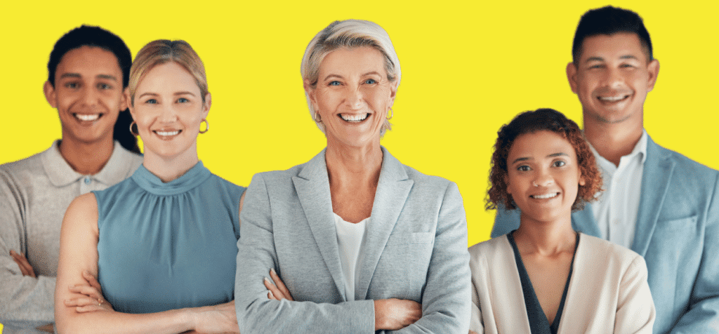 a group of women smiling